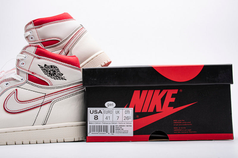 Air Jordan 1 Retro High Phantom Gym Red Reps Sneaker 555088-160
