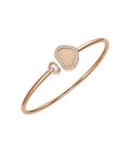 CHOPARD HAPPY HEART BRACELET PINK GOLD TIGER EYE DIAMOND